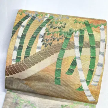 후쿠로 오비 교햐쿠케이 사가노 사사노하 타케 금실 기모노 121tz