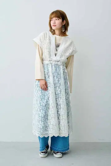 [펠리시모] 크로셰풍 원피스 (아이보리) 완판템