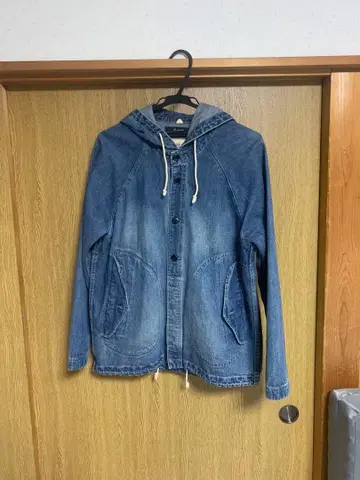 Johnbull 후드 부착 데님 자켓