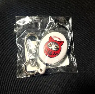 와치필드 군마 다얀 빨간 고양이 디자인 릴 달린 키링