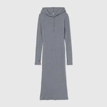 searoomlynn 후디 슬림 컷 드레스 그레이 M 사이즈