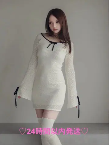 andmary Lily crochet mini dress 앤드마리
