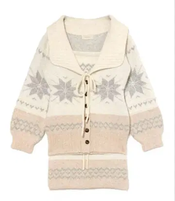 andmary Heart nordic cardigan set up