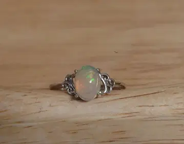 오사카 만박 네팔관 오팔 반지 실버 925