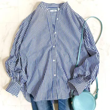 새상품급*저널 스탠다드 리룸 코튼 포플린 개더 슬리브 셔츠