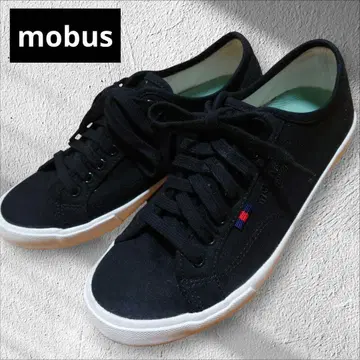 모브스 mobus 블랙 검정 캔버스 스니커즈 23.5cm