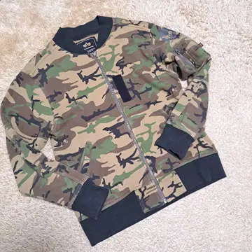 알파인더스트리 블루종 카모플라주 ma-1 L 사이즈