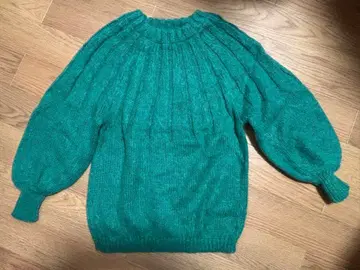 저널 스탠다드 relume 볼륨 슬리브 니트 그린