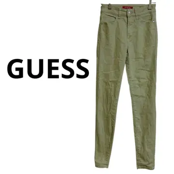 GUESS HIGH RISE SKINNY 라이트 그린 스키니 팬츠