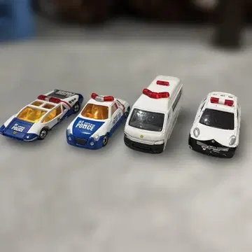 경찰 미니카 4대 세트