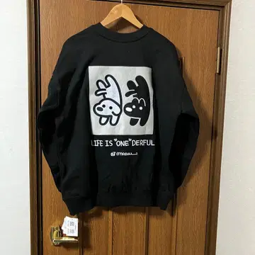 freak's store x matsui 맨투맨 블랙 개/애니멀