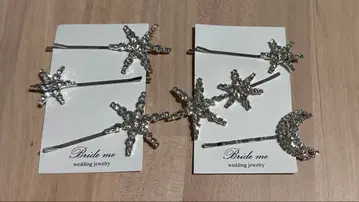Bride me 별과 달의 헤어핀 세트 6개