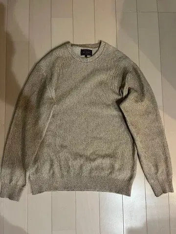 보관만 한 새상품급 BEAMS+ 라이트 베이지 코튼 니트