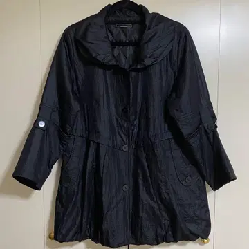 블랙 큰 카라 부착 자켓