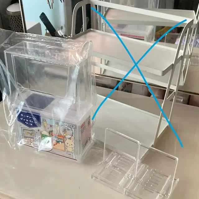 키링 가챠 피규어 디스플레이 아크릴 케이스 보관함/스탠드 일본제