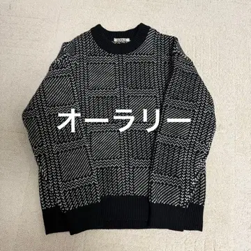 AURALEE 오라리 바즈아이 니트 블랙 화이트