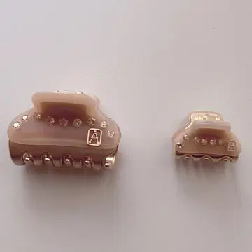 ALEXANDRE DE PARIS 스톤 부착 헤어 클립 2세트