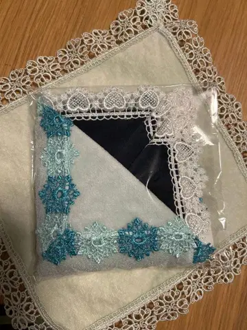 치카자와 레이스 손수건 눈꽃과 하트 세트