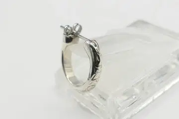 새상품 라이온 하트 플루메리아 카빙 후프 귀걸이