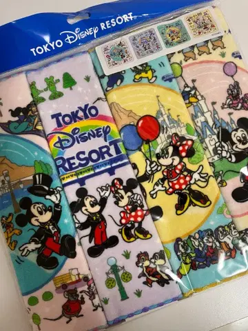 디즈니 캐릭터 도쿄 디즈니 리조트 타월 4개 세트