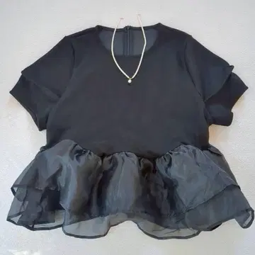 라 페플럼 프릴 블라우스 튜닉 어른 페미닌 엘레강트 모드