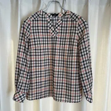 DAKS 닥스 체크 무늬 블라우스 38