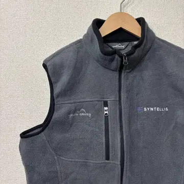 에디 바우어 베스트 플리스 자수 로고 미국 빈티지 의류 M 3241