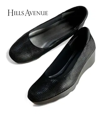 컨디션 최상 힐즈아베뉴 착용감 발군 웨지솔 박스 포함 라메조 펌프스 블랙