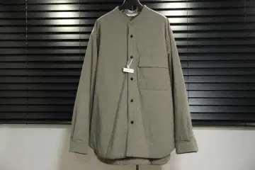 25AW STILL BY HAND 신살레이트 밴드 카라 셔츠 블루종