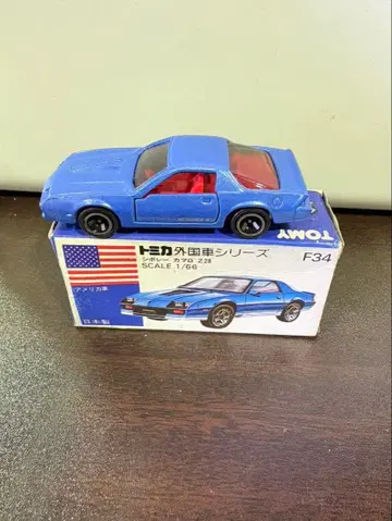 S1529 파란 상자 토미카 F34 시보레 카마로 Z28 블루 메탈