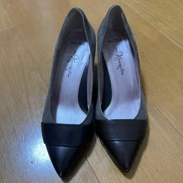 브라운/블랙 스틸레토 펌프스