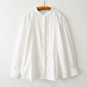 어반 리서치 도어스 코튼 스탠드 카라 셔츠 드레스 셔츠 화이트