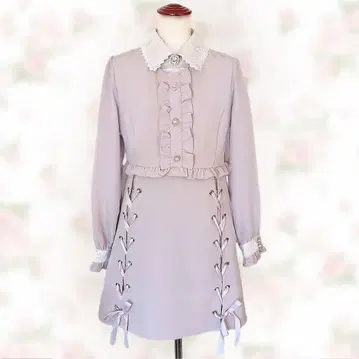 ROJITA 옷깃 레이스와 비쥬 원피스 F