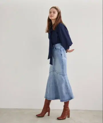 ELENORE 데님 머메이드 스커트 S 사이즈