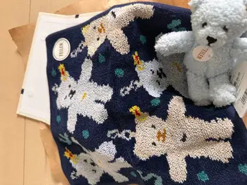 FEILER 곰 무늬 손수건과 마스코트