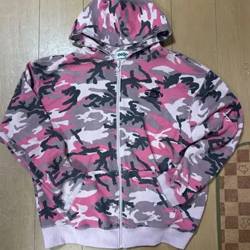 9090 카모 패턴 집업 후드티