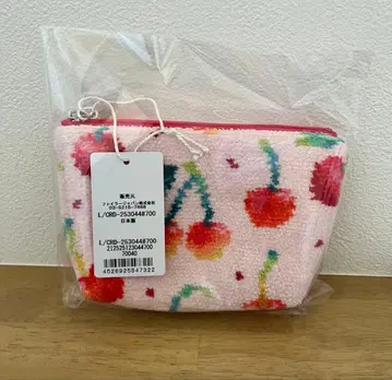 페이러 체리 도트 보트형 파우치 S 페일 핑크 미사용 새상품