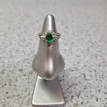 925 실버 반지 에메랄드 그린 빈티지