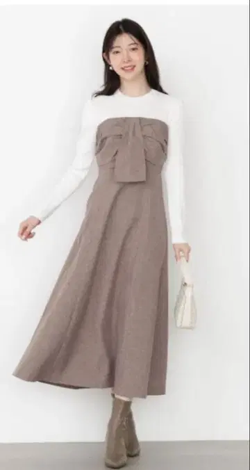 프론트 리본 도킹 원피스