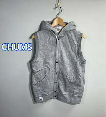 하자품 CHUMS 참스 풀스냅 후드티 베스트:S