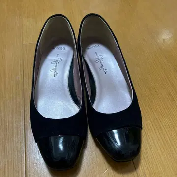 블랙 스웨이드 플랫슈즈