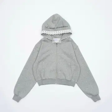 smyeon 레이스 컴팩트 지퍼 후디