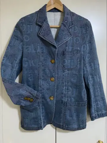 이타리야 로고 데님 테일러드 자켓