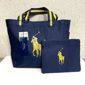 새상품 랄프 로렌 토트백 에코백 파우치 포함 네이비