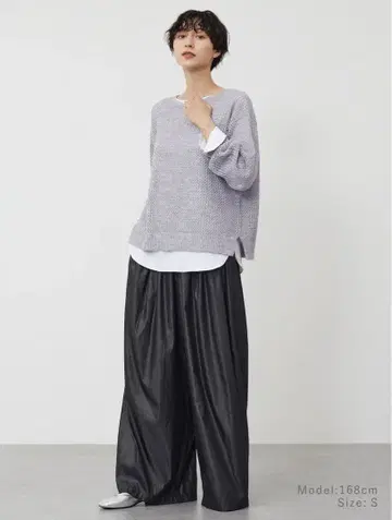 플라스테 글로스 저지 레이어드 이너 셔츠 블라우스