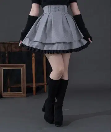 pal elfy 스커트 도리 티어드 턱 스커트 블랙 계열 기타