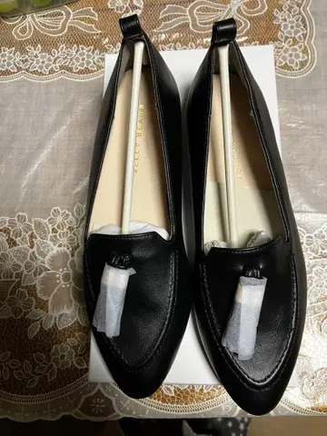 블랙 가죽 로퍼 낮은 힐