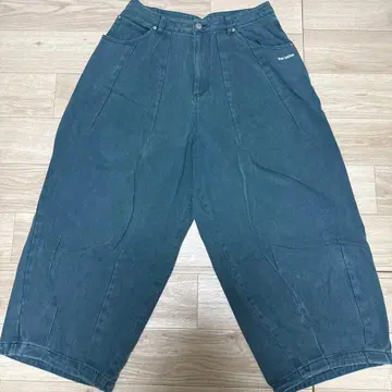 Perushu 다크 그레이 와이드 팬츠