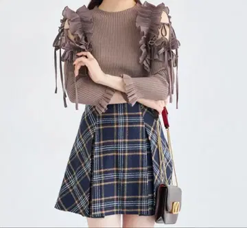 tocco 이너 팬츠 체크 스커트