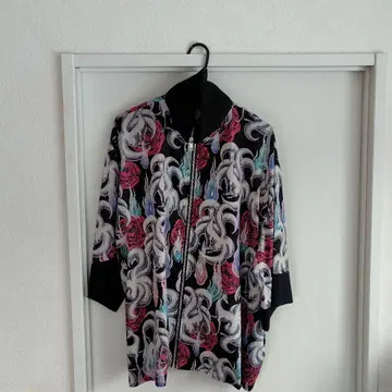 Drug honey 구미 올 패턴 집업 셔츠